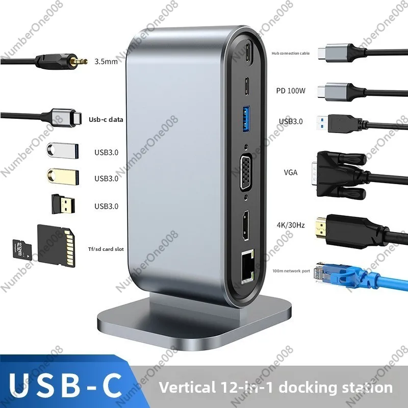 Multi Port Usb Hub - Docking Station USB Verticale a 12