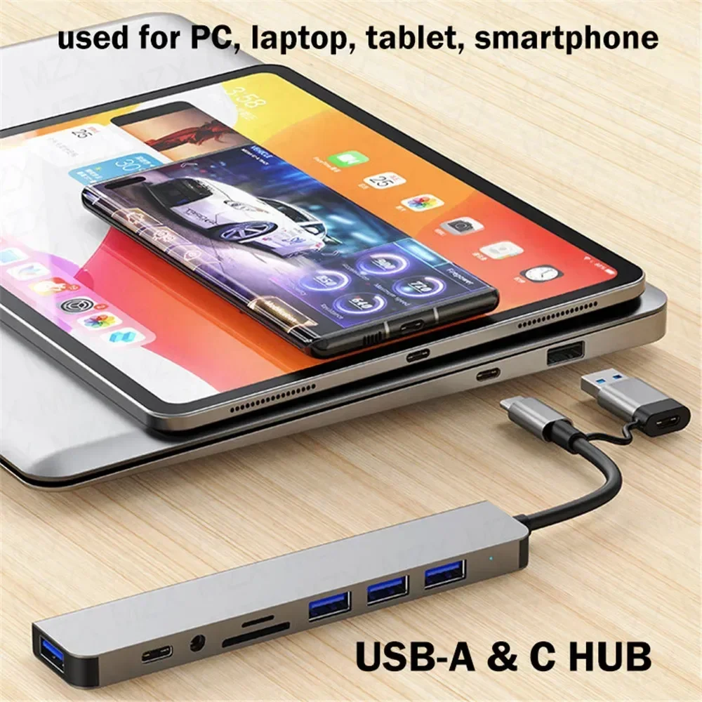 Multi Port Usb Hub - Hub USB C 8 in 1,