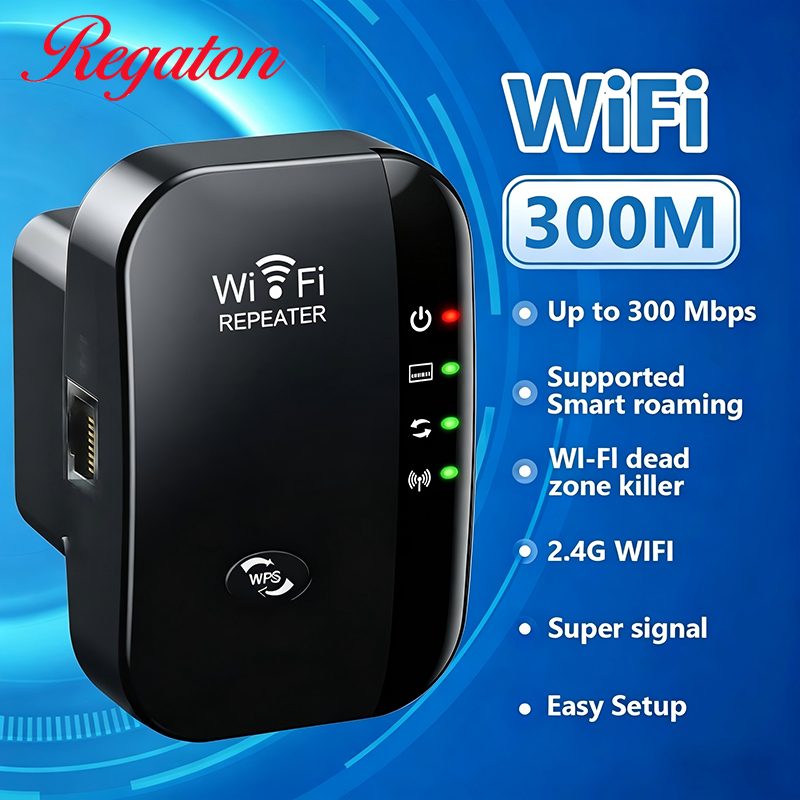 Office Tech - Ripetitore WiFi Wireless 300M 2.4GHz, Amplificatore