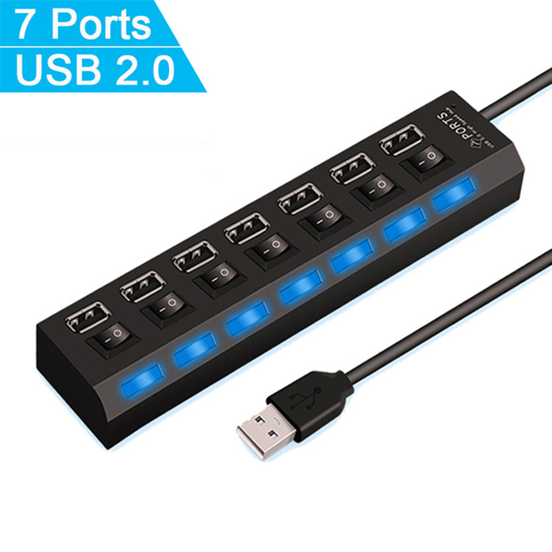 Splitter hub USB 2.0 a 7 porte - Multi Port Usb Hub recensione e prezzo
