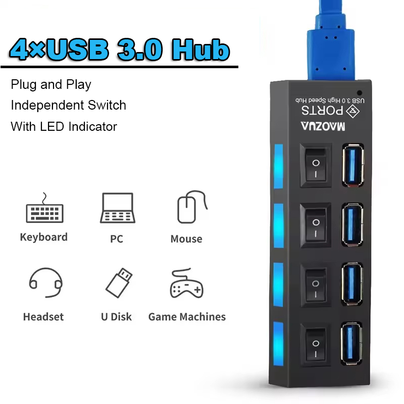 Adattatore USB HUB 4 × USB 3.0 - Multi Port Usb Hub recensione e prezzo