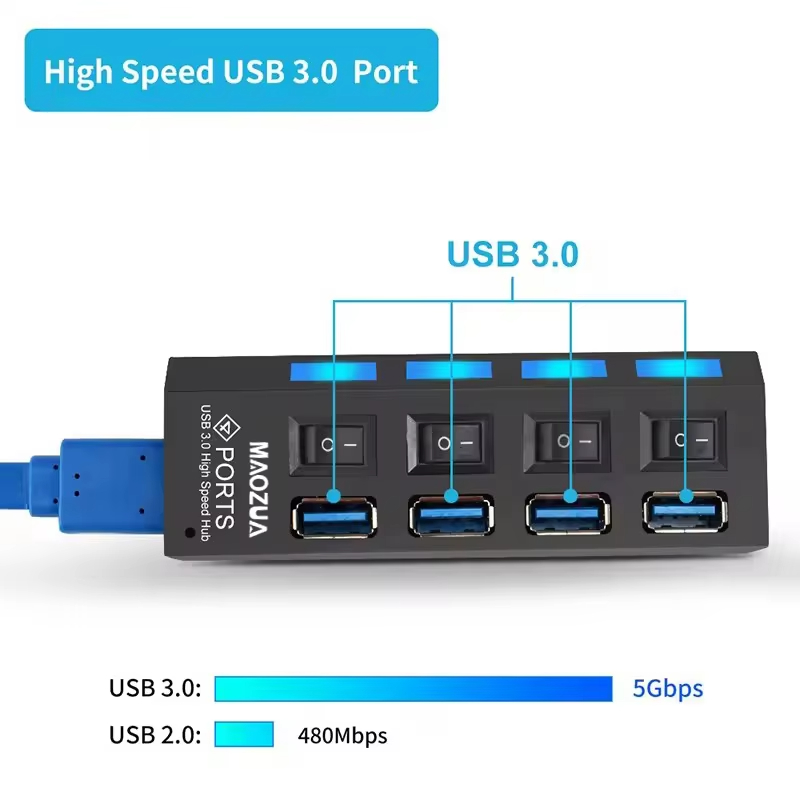 Adattatore USB HUB 4 × USB 3.0 - Multi Port Usb Hub recensione e prezzo
