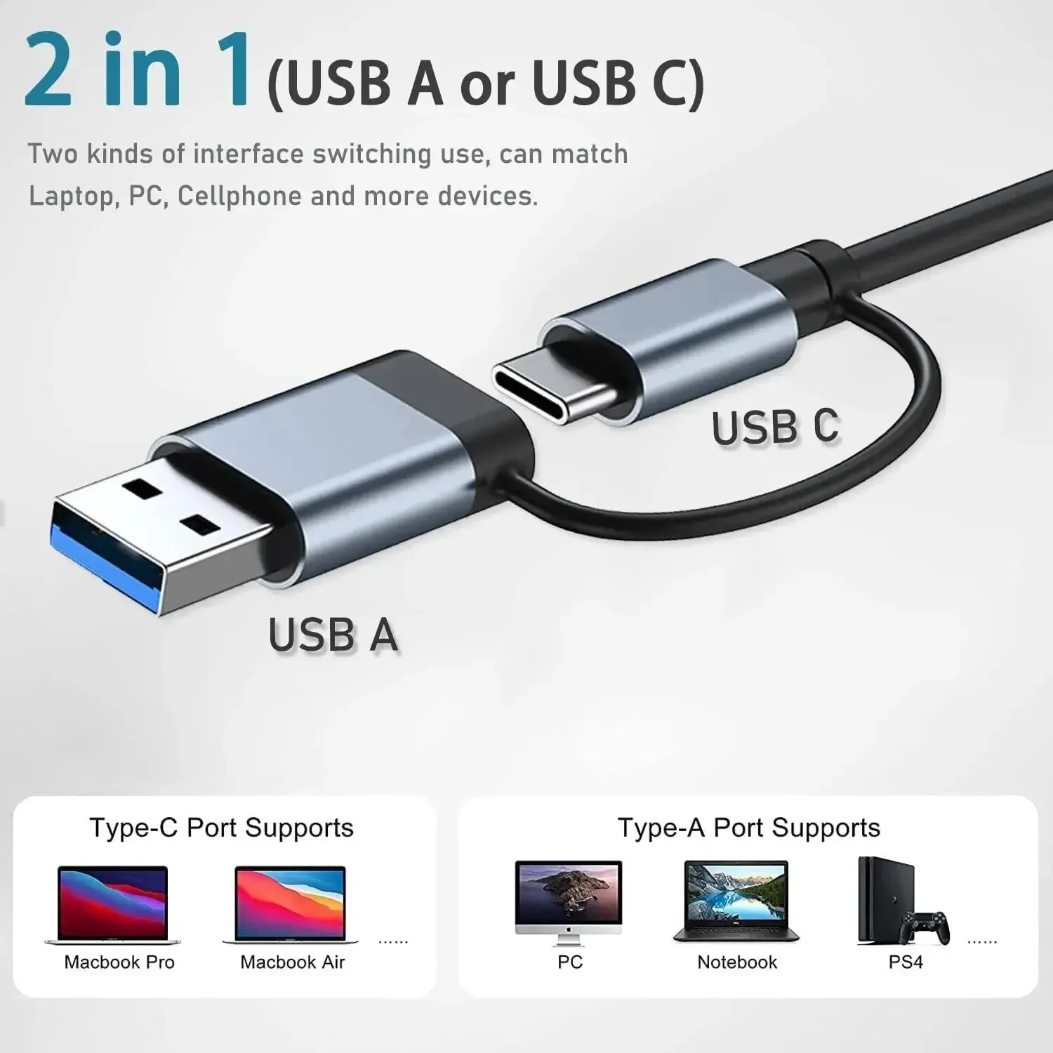 Hub USB-C 8 in 2 con lettore d - Multi Port Usb Hub recensione e prezzo