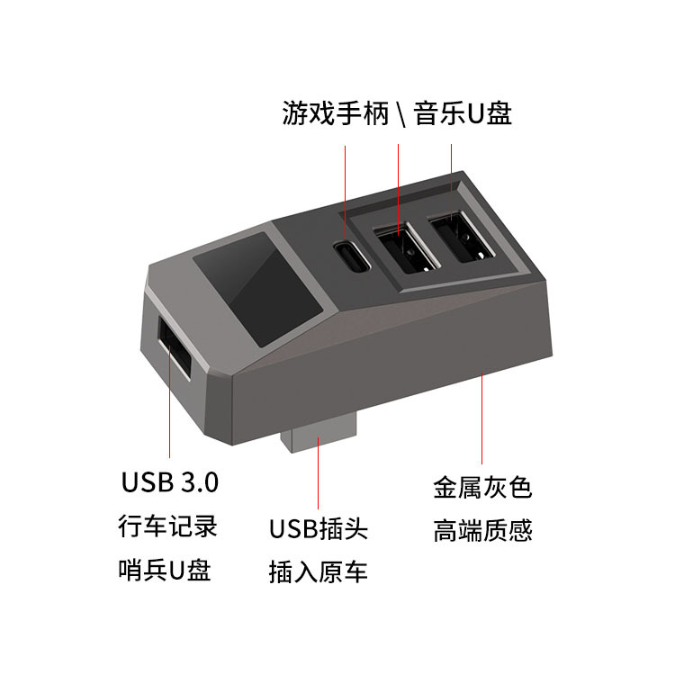 Hub USB per vano portaoggetti  - Multi Port Usb Hub recensione e prezzo